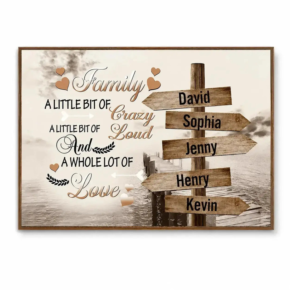 Family a Little Bit of Crazy - Personalized Gift for Family Member Duconspace