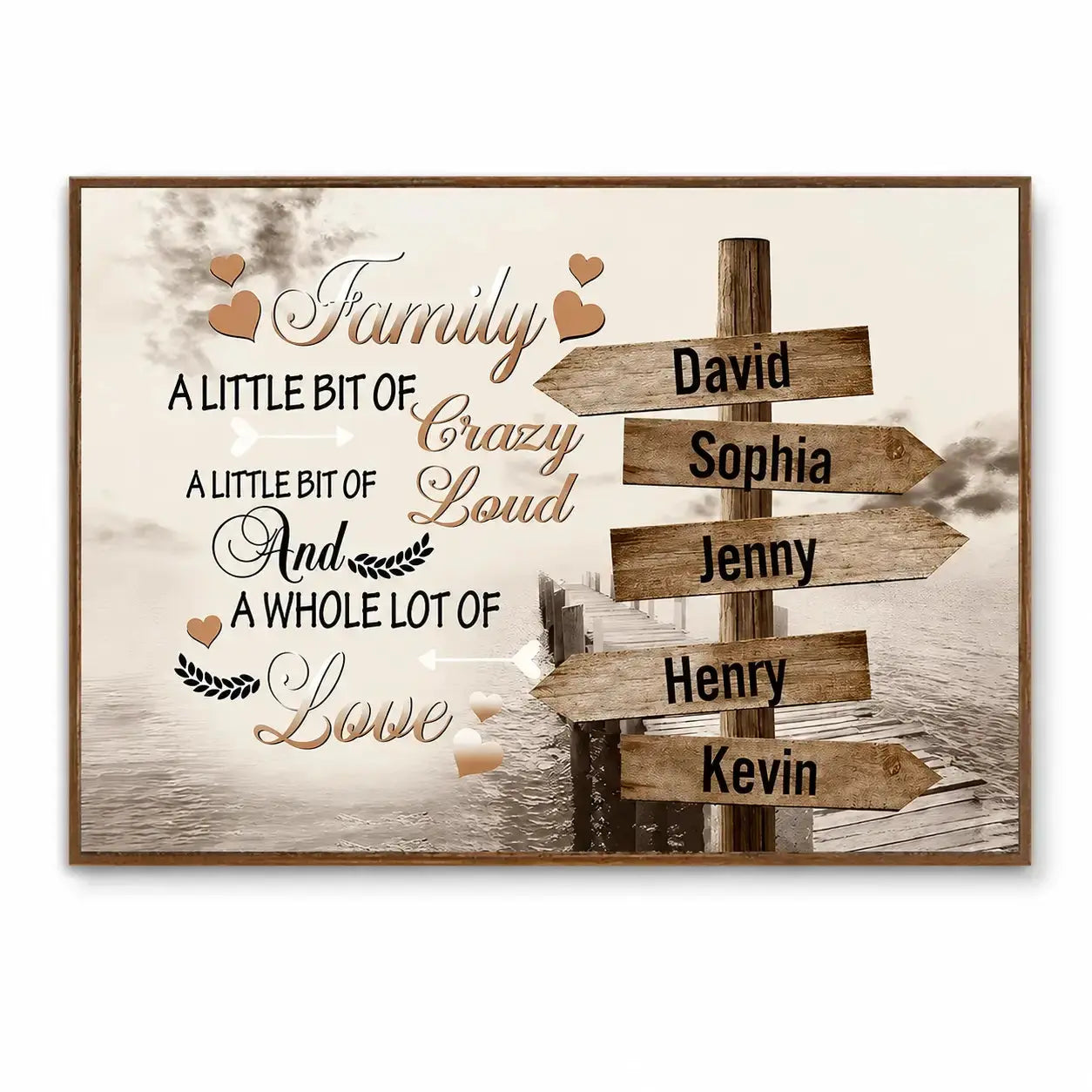 Family a Little Bit of Crazy - Personalized Gift for Family Member Duconspace