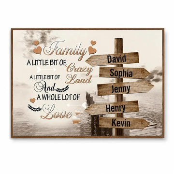 Family a Little Bit of Crazy - Personalized Gift for Family Member Duconspace