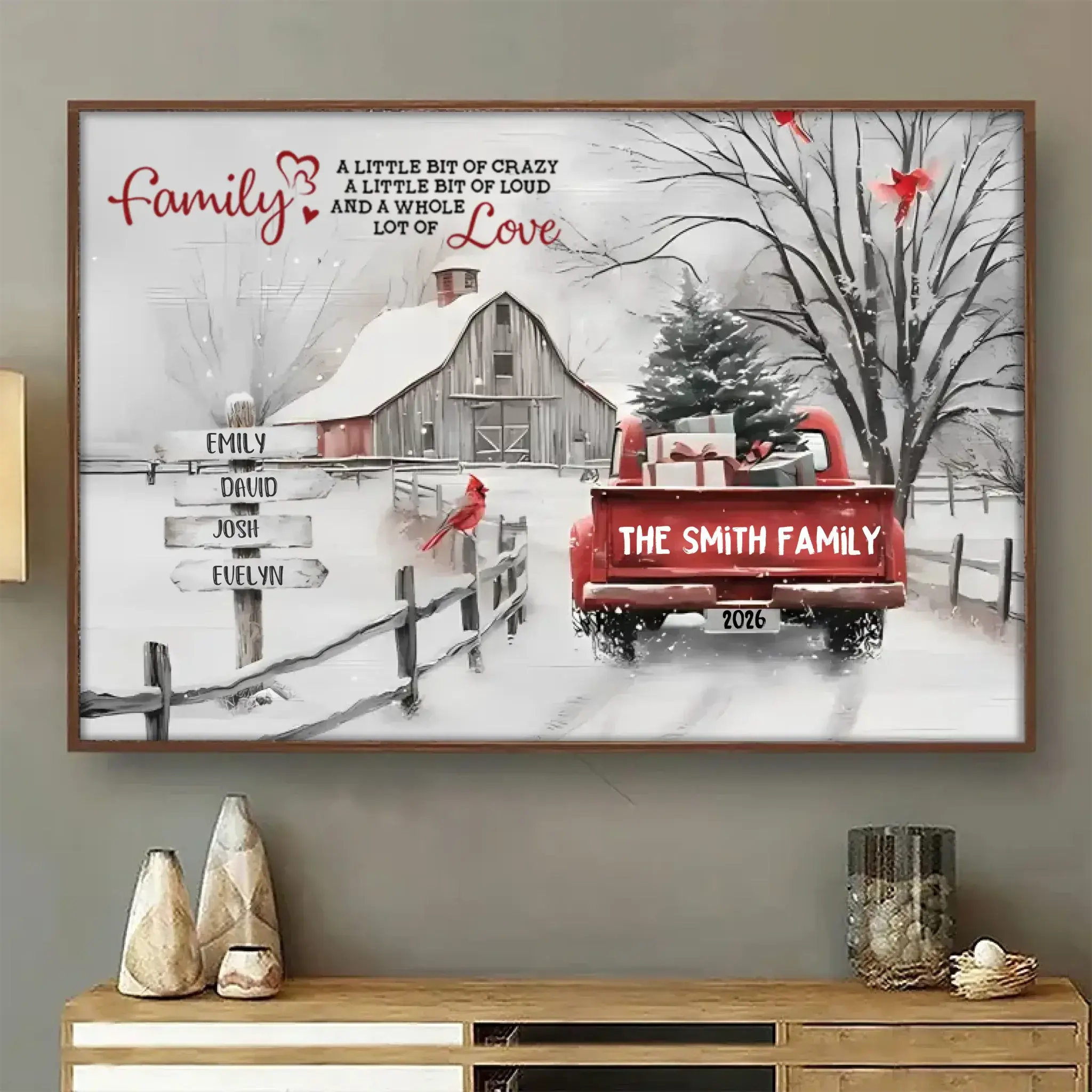 Farmhouse Truck Poster - Personalized Name Gift For Family Duconspace