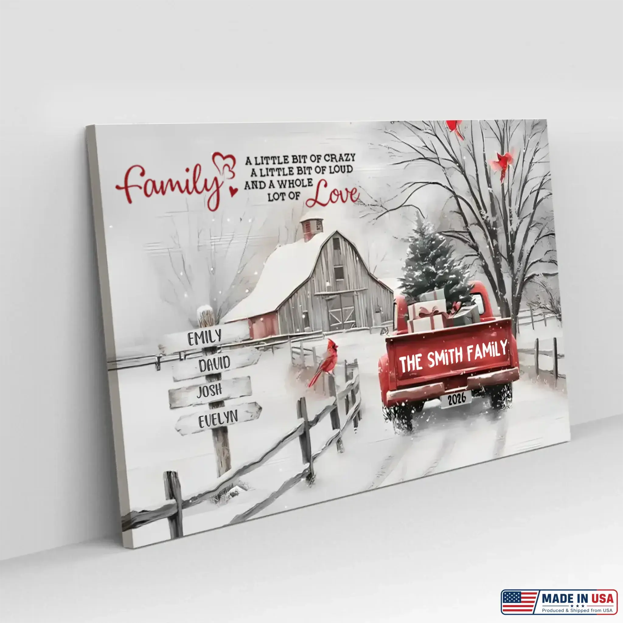 Farmhouse Truck Poster - Personalized Name Gift For Family Duconspace