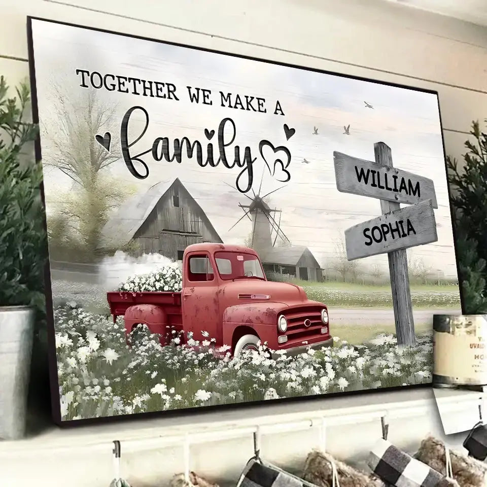 Farmhouse Old Truck Poster - Personalized Gift For Family Duconspace