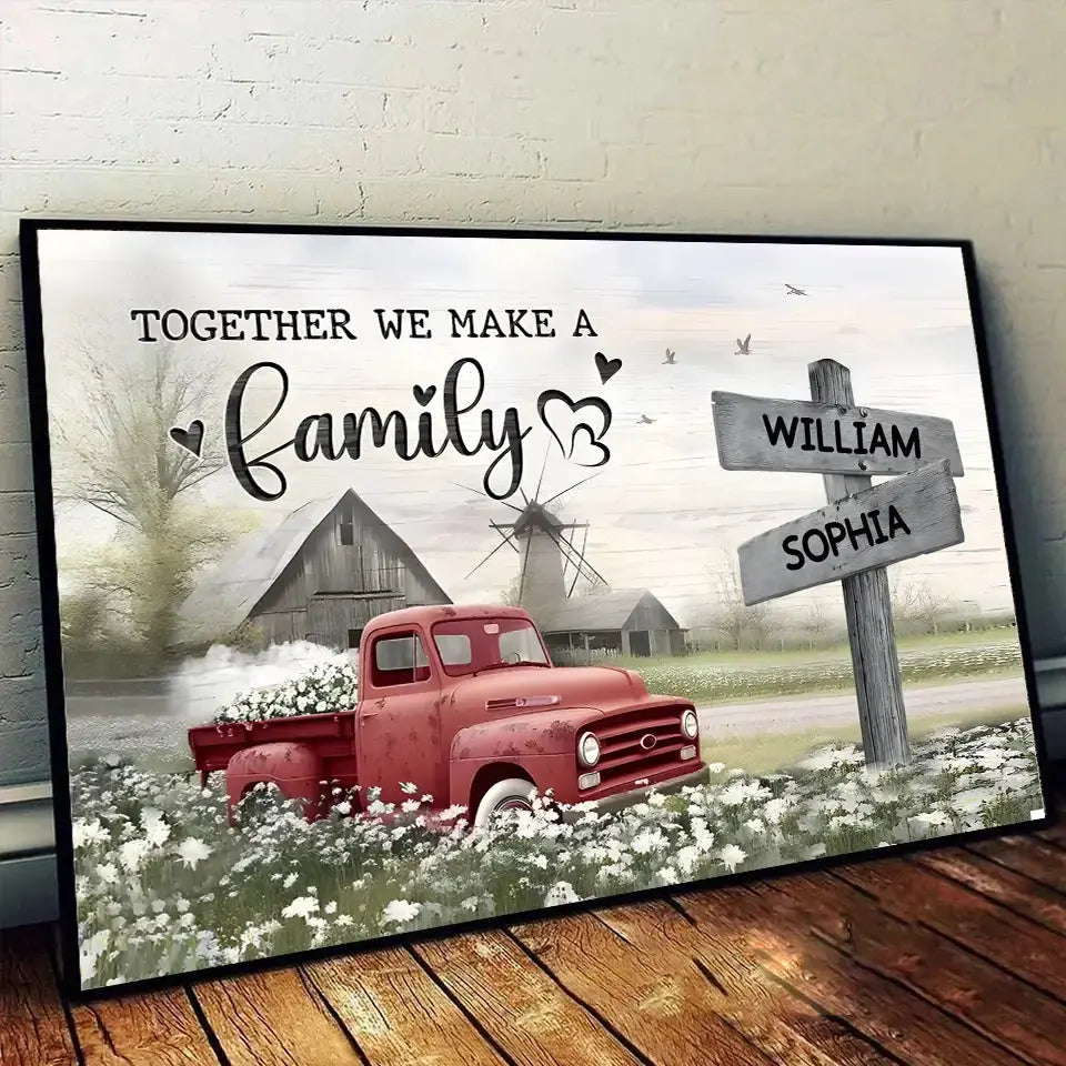Farmhouse Old Truck Poster - Personalized Gift For Family Duconspace