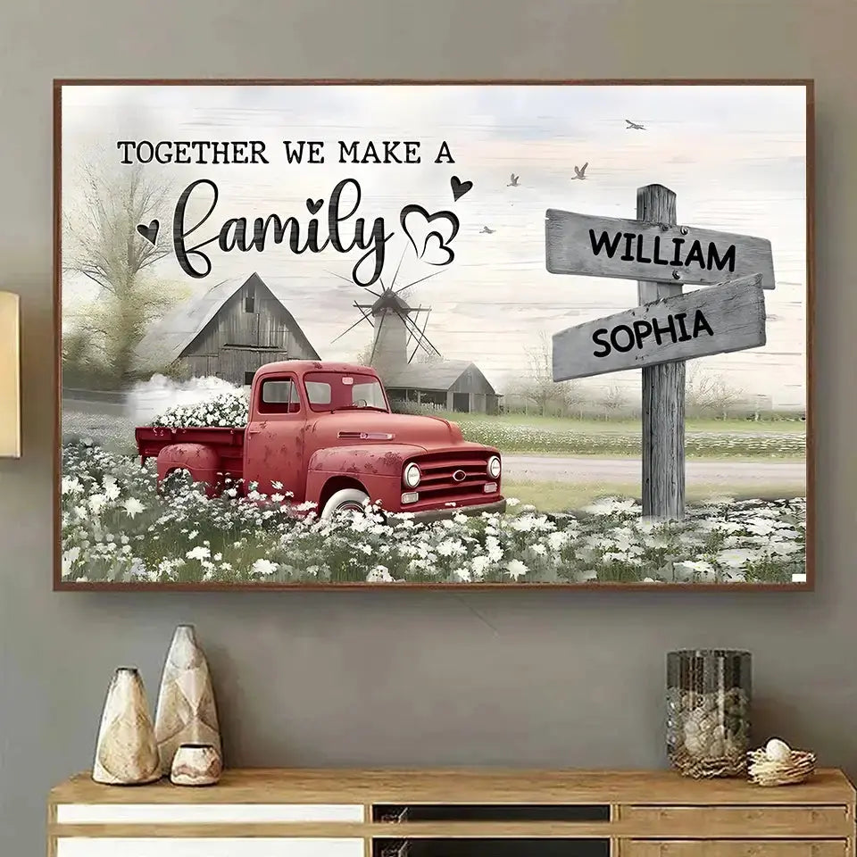 Farmhouse Old Truck Poster - Personalized Gift For Family Duconspace