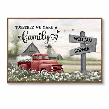 Farmhouse Old Truck Poster - Personalized Gift For Family Duconspace