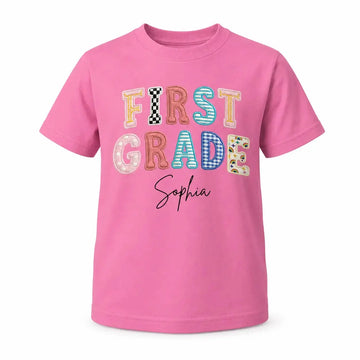 Faux Embroidered Shirt - Personalized Back to School Gift