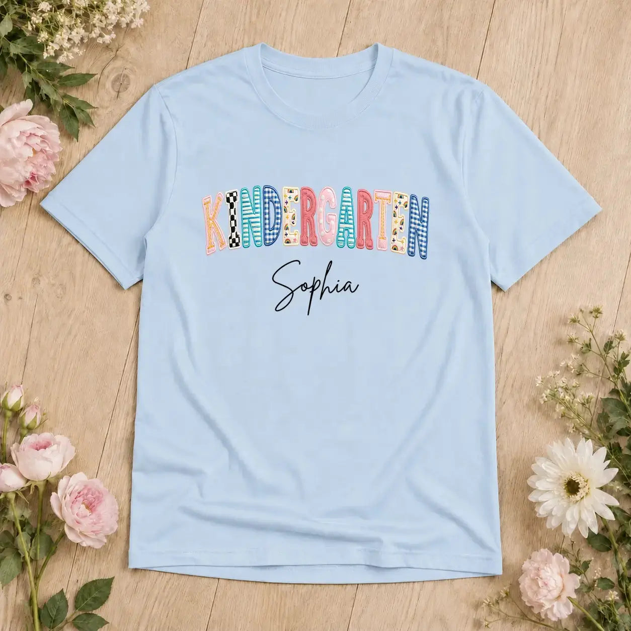 Faux Embroidered Shirt - Personalized Back to School Gift