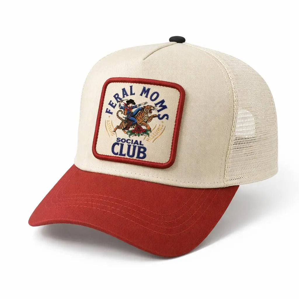 Feral Moms Club Leather Patch Trucker Cap Duconspace