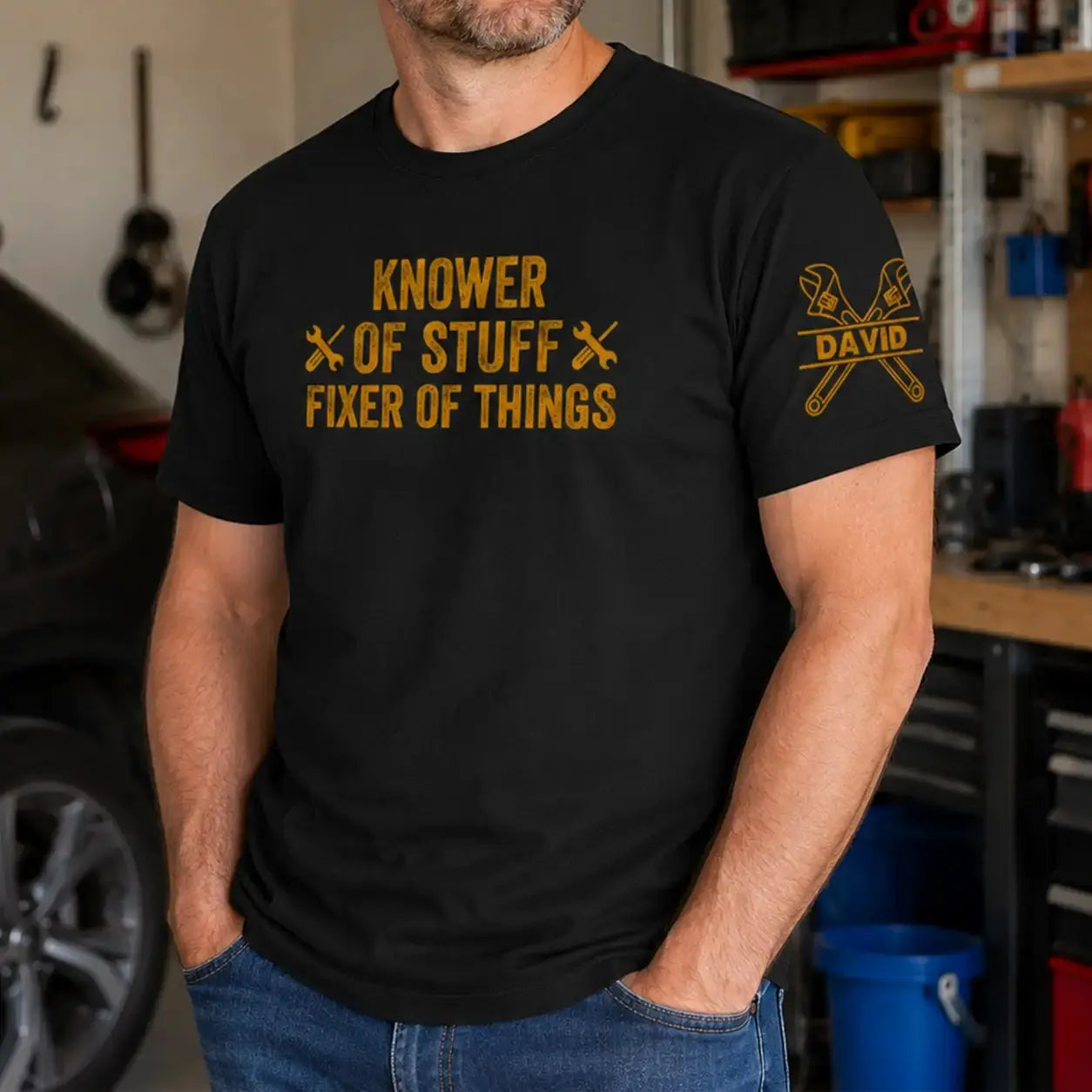 Fixer and Knower Shirt - Personalized Gift for Dad, Grandpa