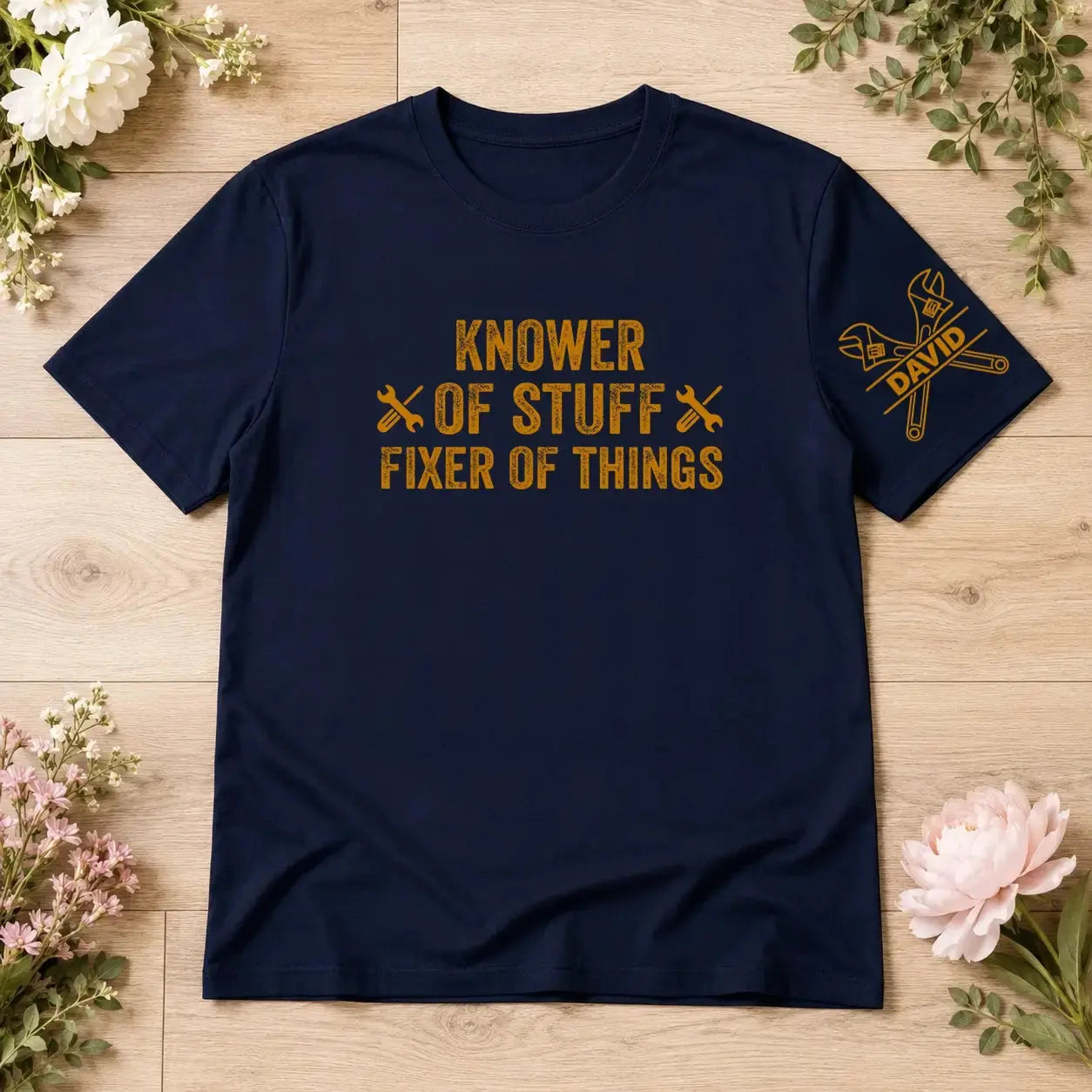 Fixer and Knower Shirt - Personalized Gift for Dad, Grandpa