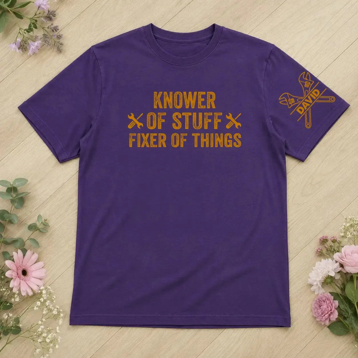 Fixer and Knower Shirt - Personalized Gift for Dad, Grandpa