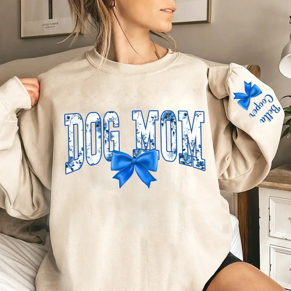 Floral Elegance for Dog Moms - Coquette Bow Sweatshirt & Hoodie, Perfect Gift for Dog Owners and Lovers