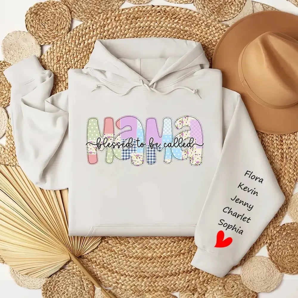 Floral Mama Sweatshirt - Personalized Gift for Mother, Grandma Duconspace