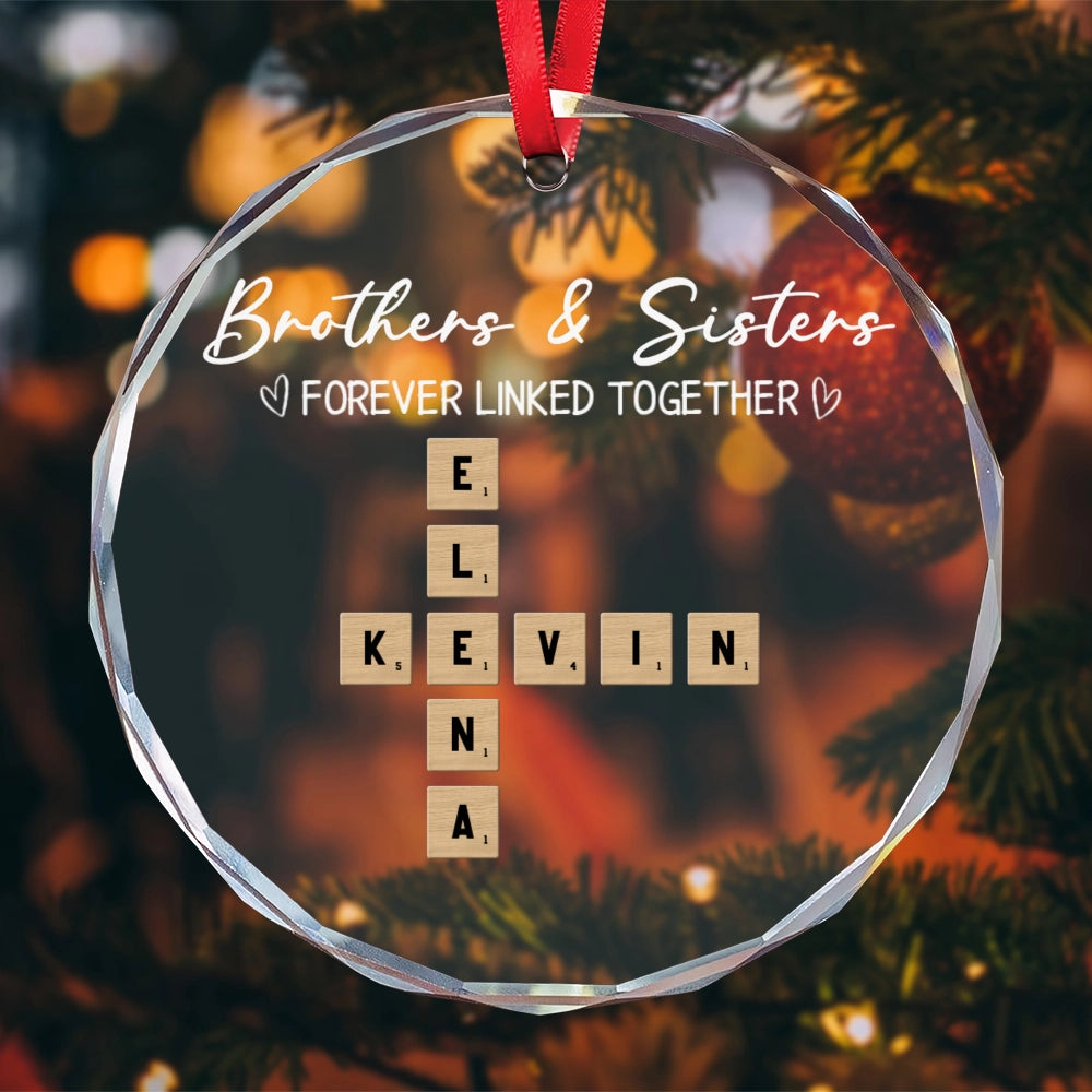 Forever Linked Together - Personalized Custom Glass Ornament