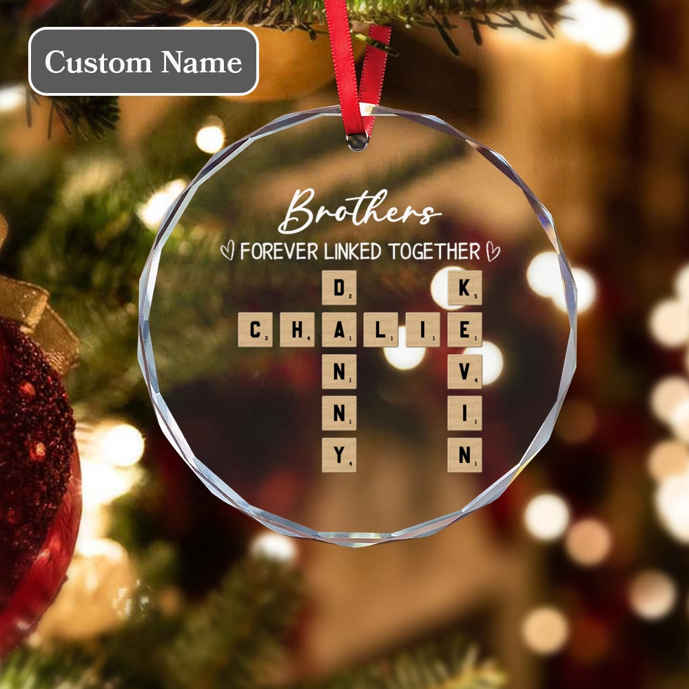 Forever Linked Together - Personalized Custom Glass Ornament