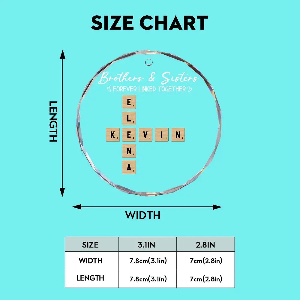 Forever Linked Together - Personalized Custom Glass Ornament Duconspace