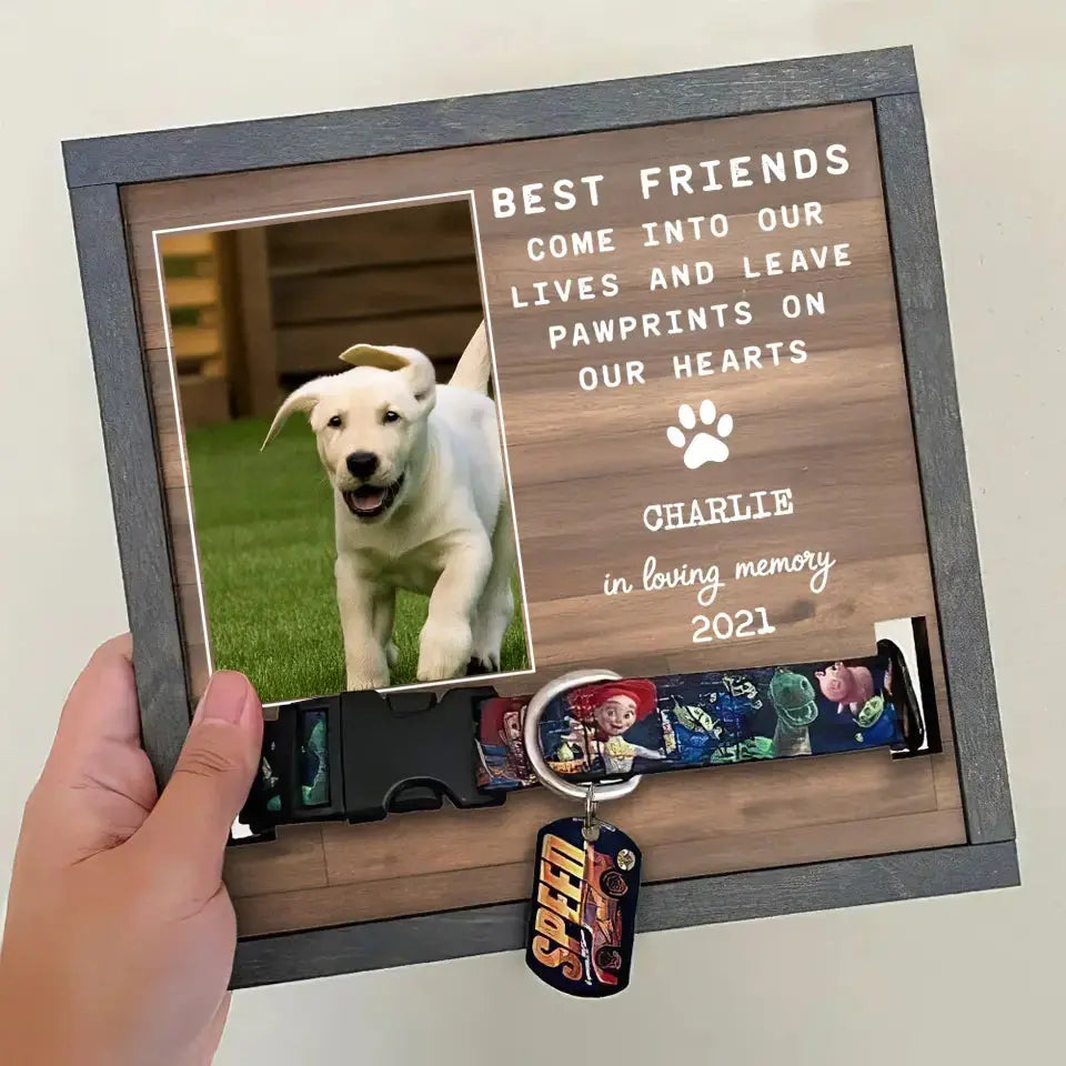 Forever in My Heart - Custom Photo Dog Memorial Picture Frame, Personalized Pet Loss Sign & Sympathy Gift for Pet Owners Ducon Space