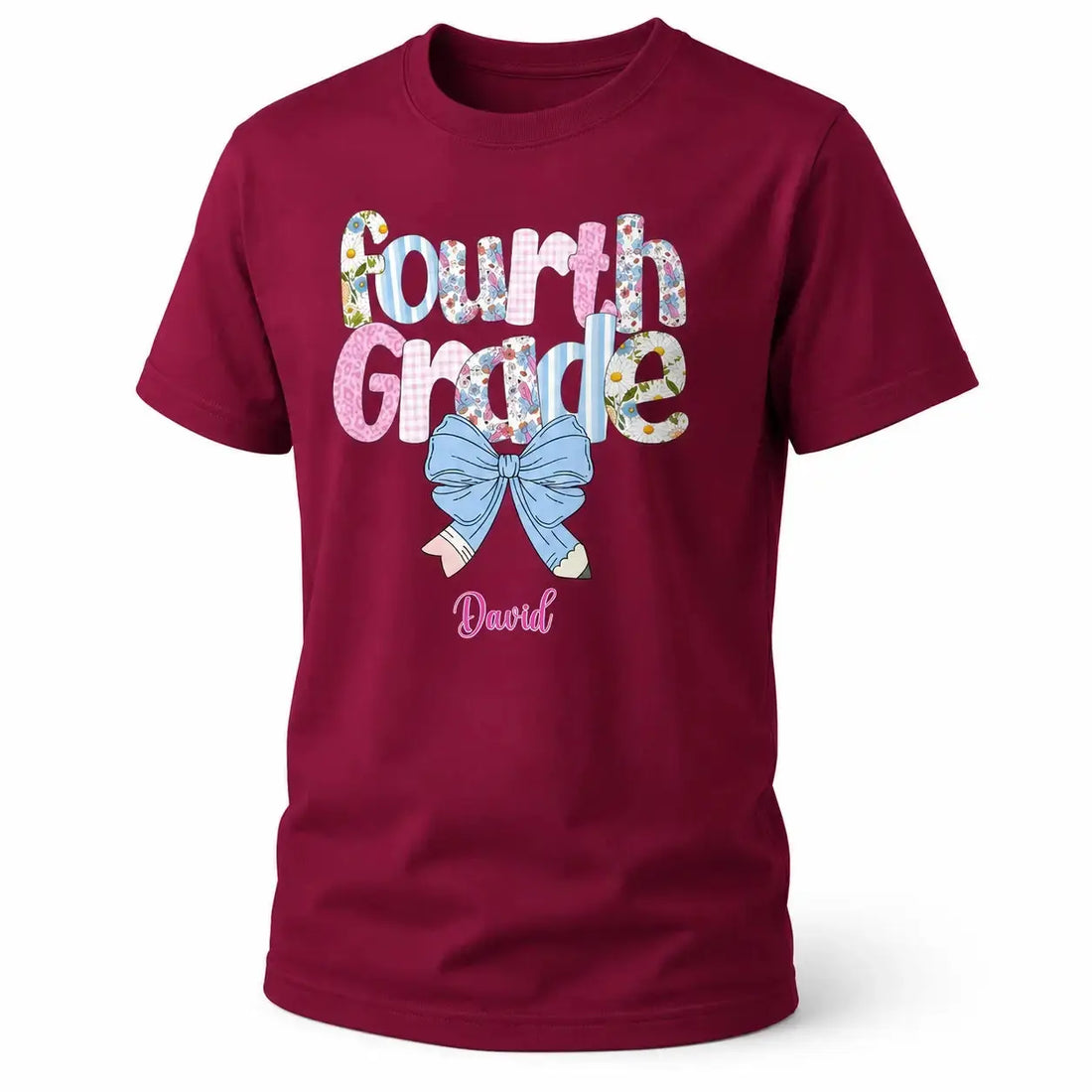 Personalized School Grade Coquette Bow Kids Shirt Duconspace