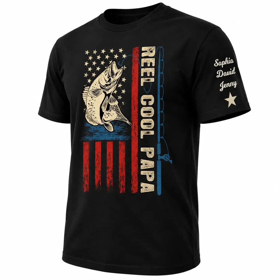 Funny Fisherman Vintage Reel Cool Papa T-shirt Duconspace