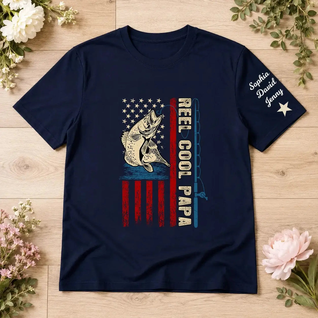Funny Fisherman Vintage Reel Cool Papa T-shirt Duconspace