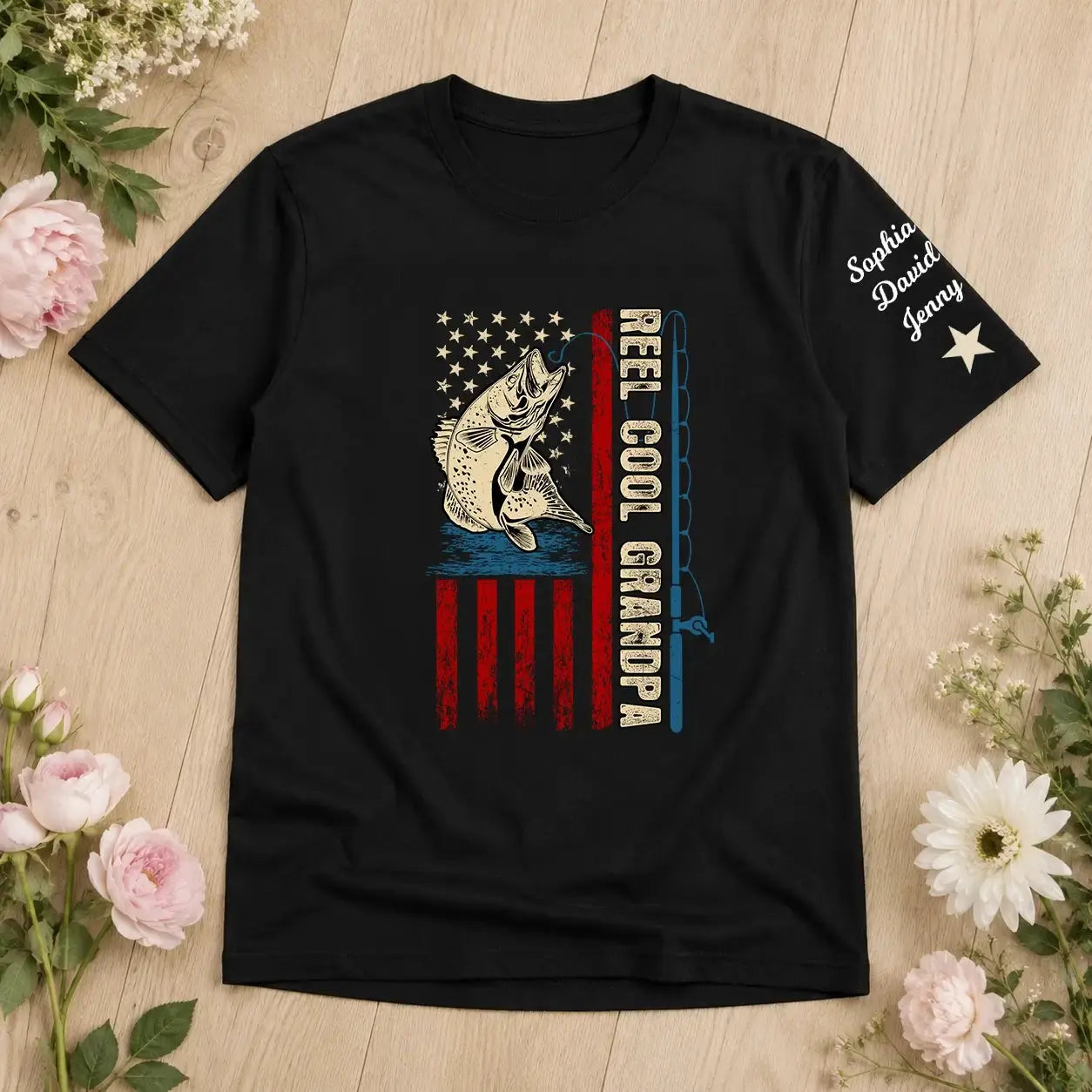 Funny Fisherman Vintage Reel Cool Papa T-shirt Duconspace