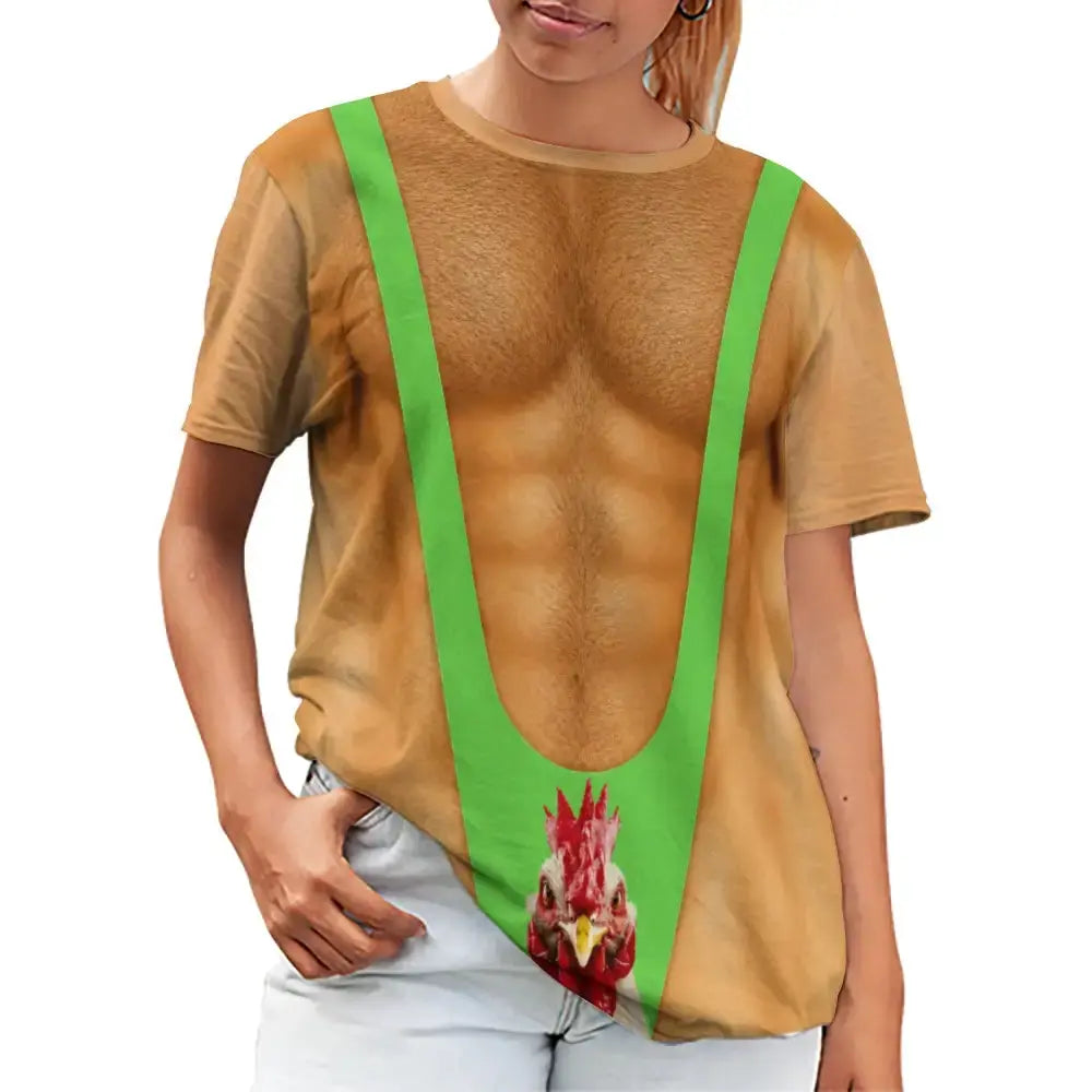 Funny Hairy Chest Graphic Shirt - Personalized Gift for Men