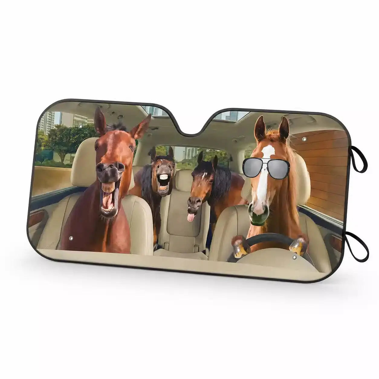 Funny Horse Custom Auto Sunshade for Car Duconspace