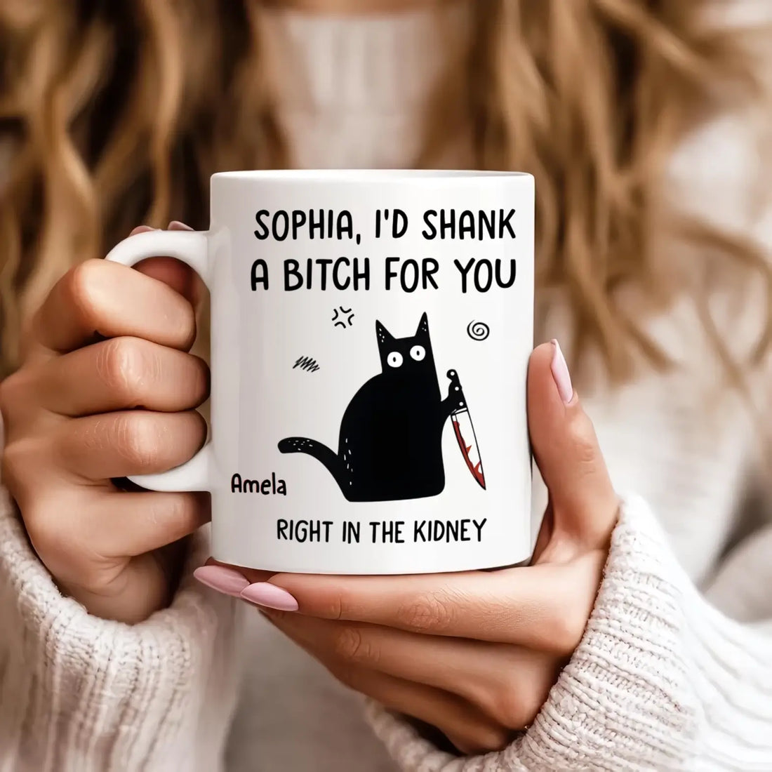 Funny Icon With Friend - Personalized Custom Mug, Gift for Best Friends, Sisters, Family Members