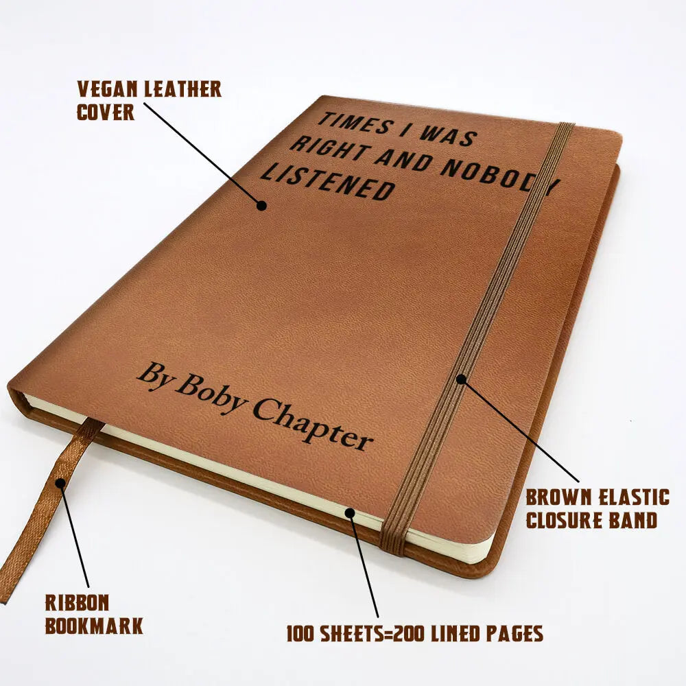 Funny Sarcastic Notebook, Coworker Gag Gifts, Custom Leather Journal - Duconspace