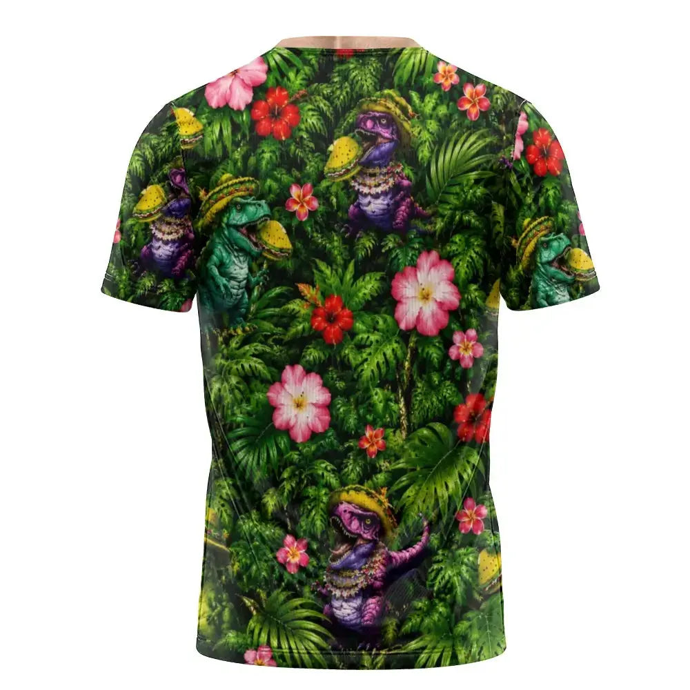 Funny Taco Dinosaur Hawaiian Body Costume T-Shirt