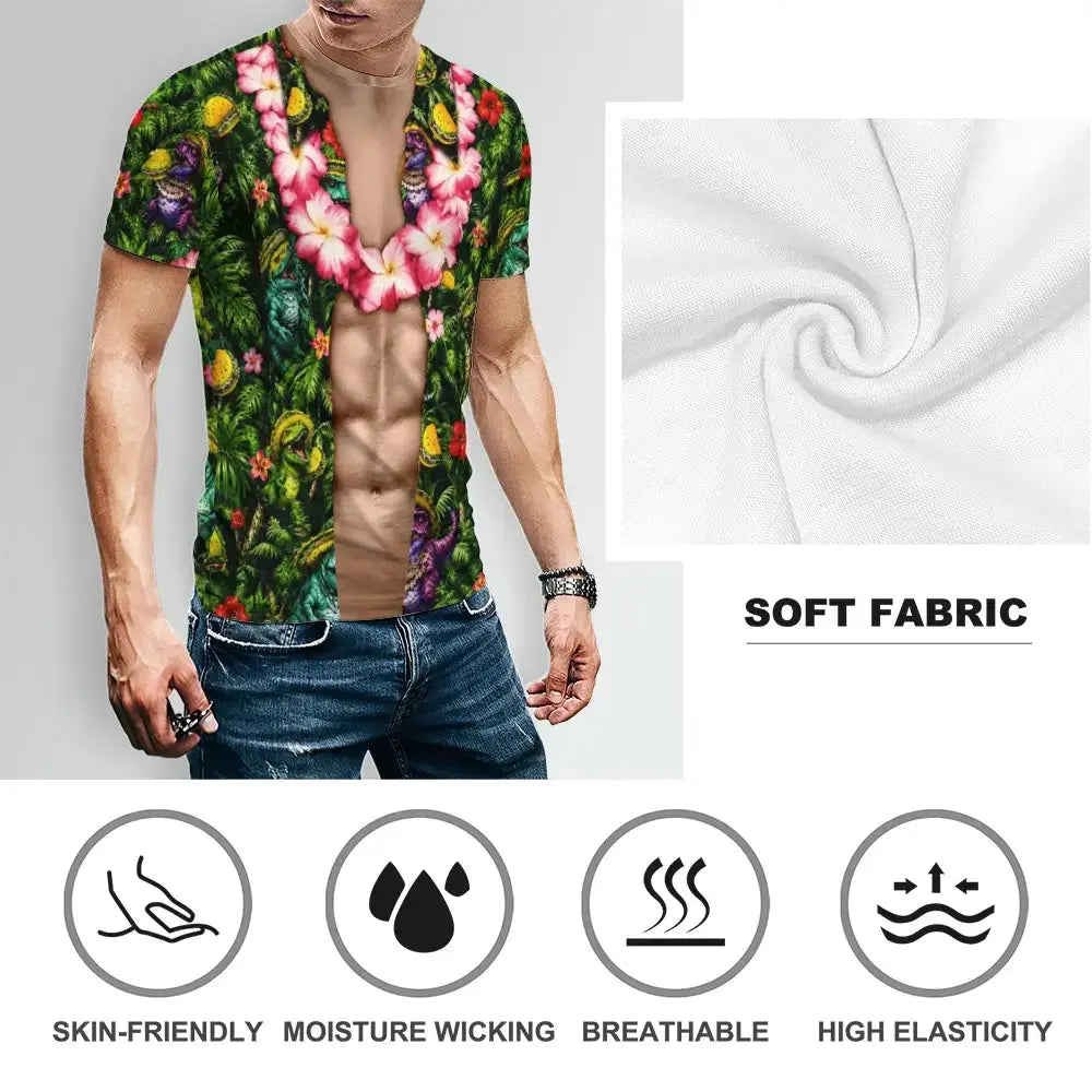 Funny Taco Dinosaur Hawaiian Body Costume T-Shirt