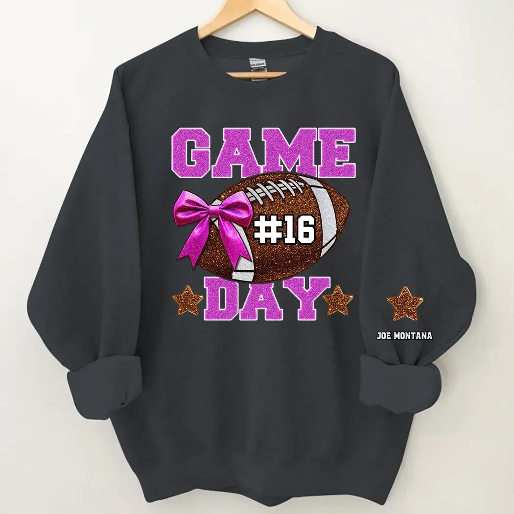 Game Day Football Season Football Mama Girl Gold Vibes Sweater