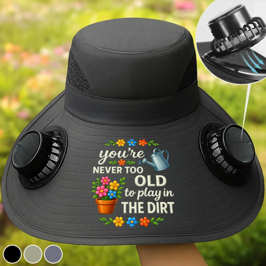 #1 Gardening Gift: Solar Fan Hat for Women – Stay Cool!