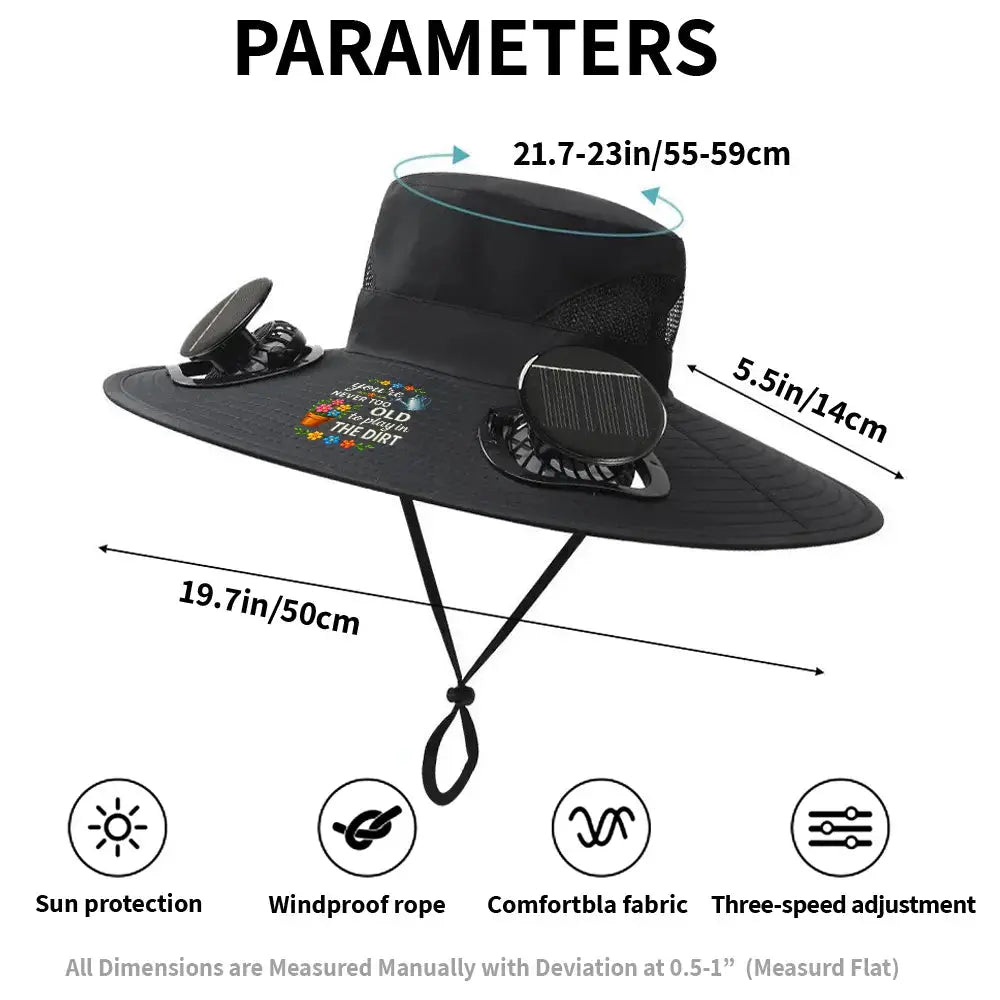 #1 Gardening Gift: Solar Fan Hat for Women – Stay Cool! Duconspace