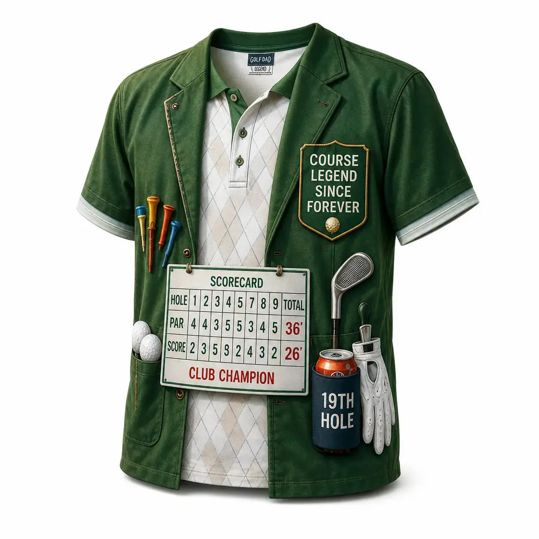 Golf Dad Course Legend Polo Shirt
