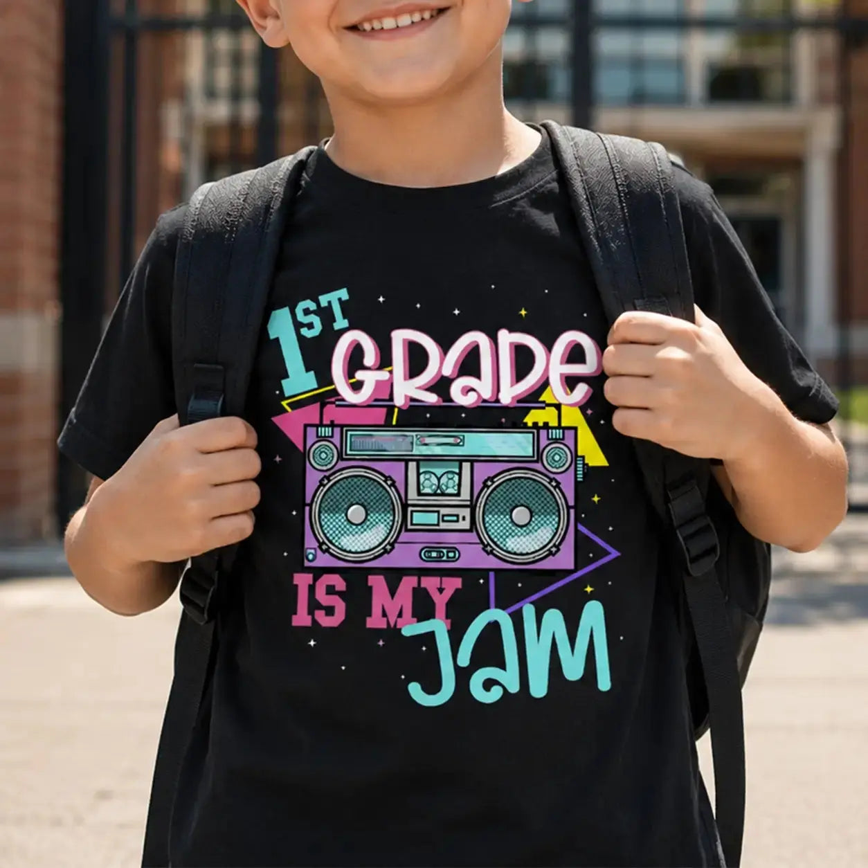 Grade Level Is My Jam Retro Boombox Kids Shirt Duconspace