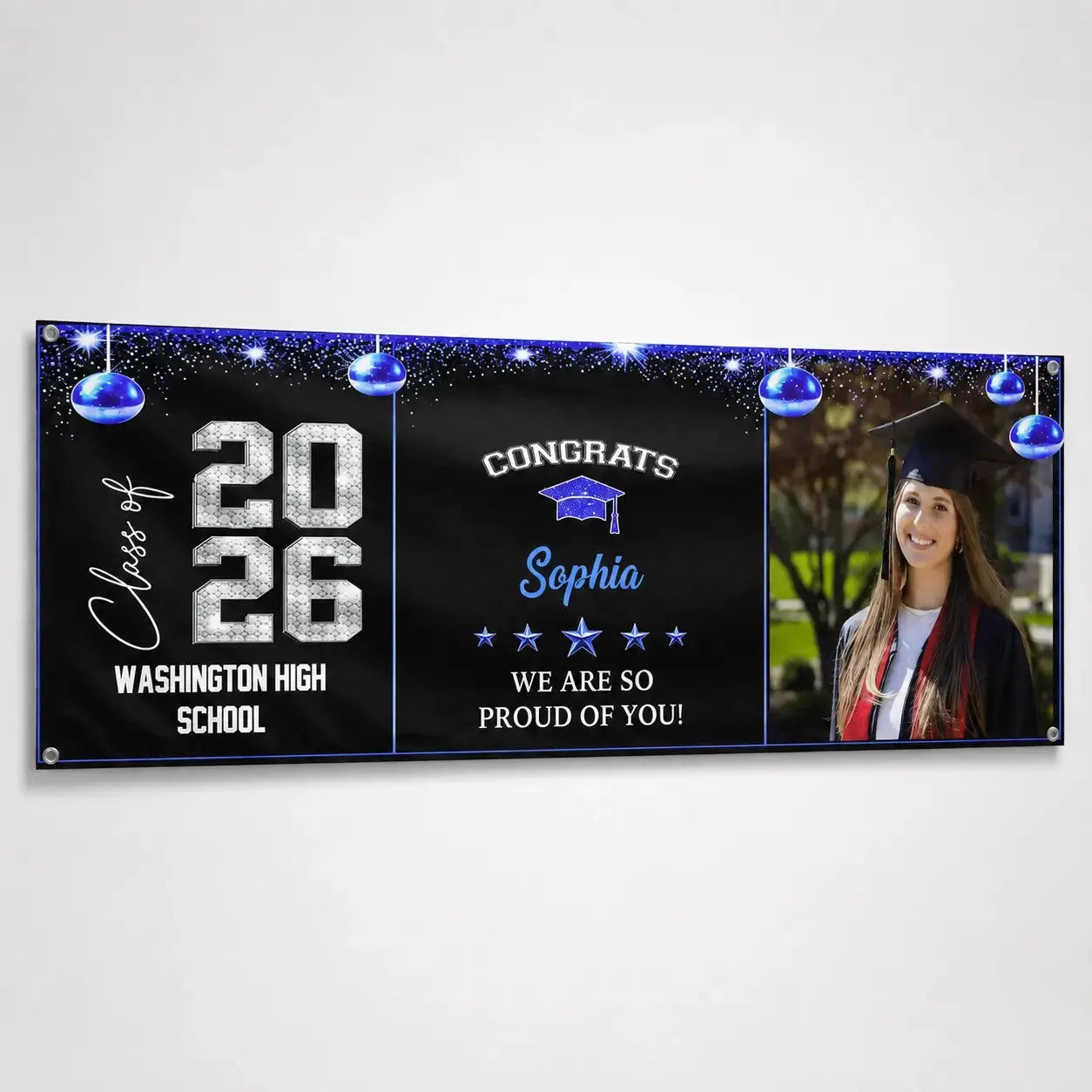 Graduation Party Banner With Photo - Personalized Gift for Class of 2026 Duconspace