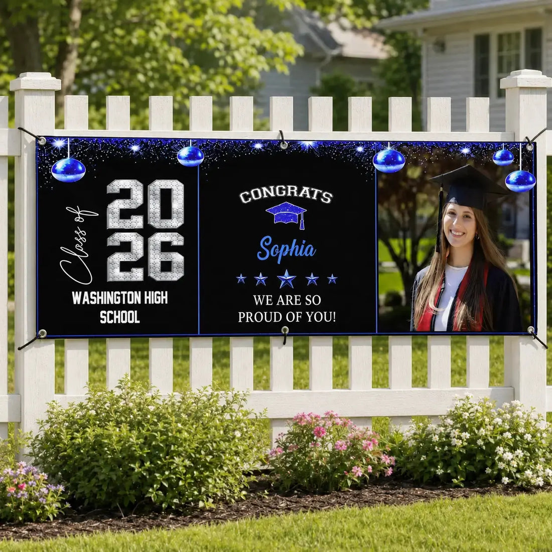 Graduation Party Banner With Photo - Personalized Gift for Class of 2026 Duconspace
