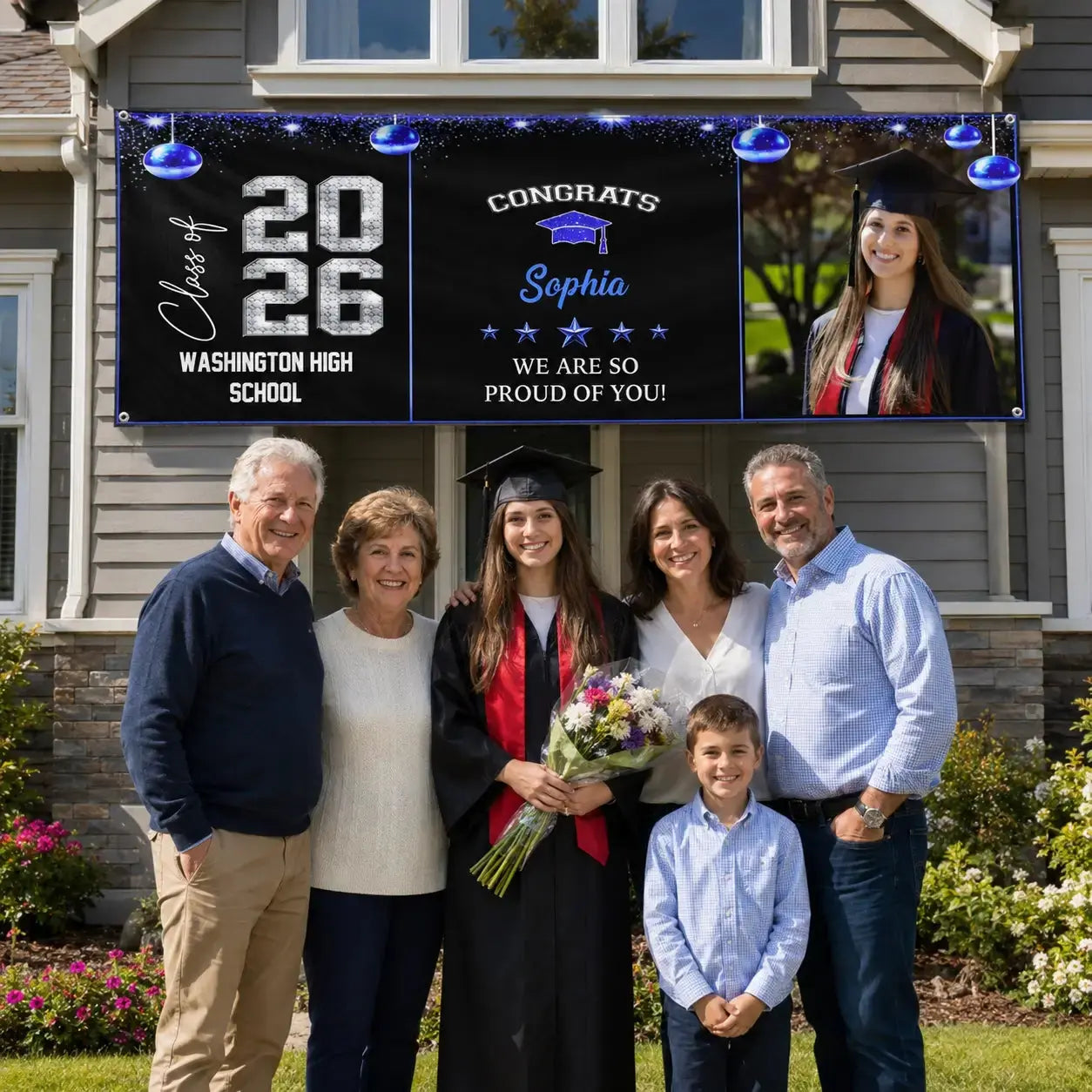 Graduation Party Banner With Photo - Personalized Gift for Class of 2026 Duconspace