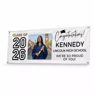 Graduation Photo Banner Custom Class of 2026 Duconspace
