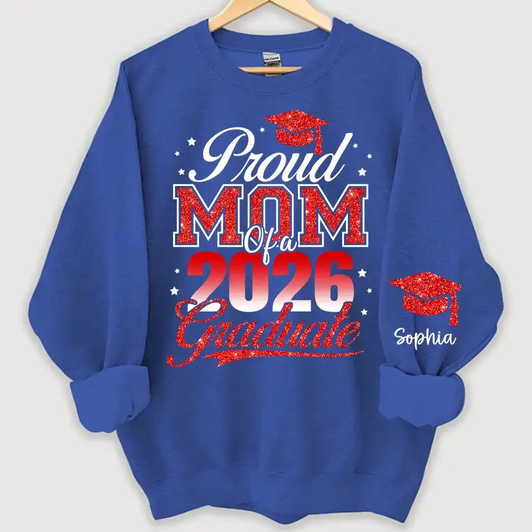 Graduation Proud Mom of a 2026 Sweatshirt - Personalized for Family Member - Duconspace