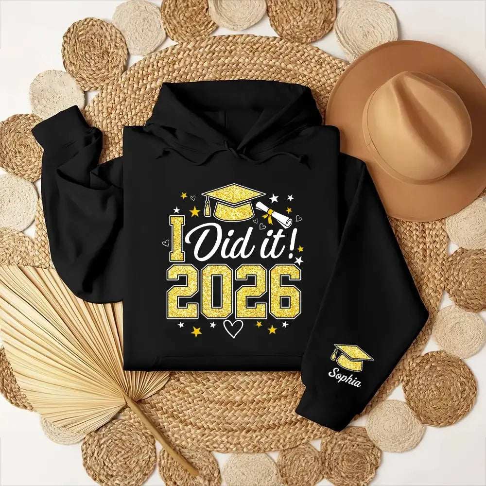 Graduation Shirt I Did It - Personalized Gift for Class of 2026 Duconspace