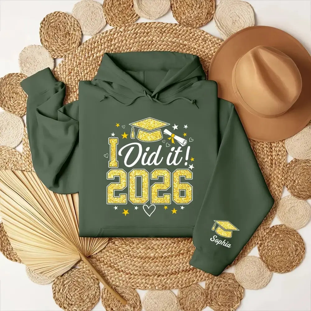 Graduation Shirt I Did It - Personalized Gift for Class of 2026 Duconspace