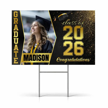 Graduation Yard Sign 2026 Custom Photo Senior Banner Gift Duconspace