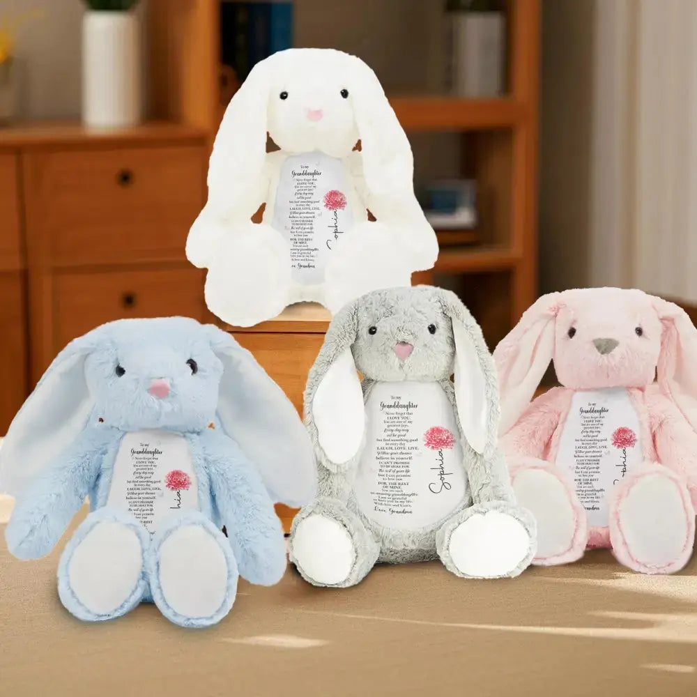 Granddaughter Love Promises - Personalized Bunny Gift for Daughter Duconspace