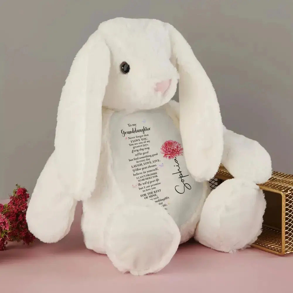 Granddaughter Love Promises - Personalized Bunny Gift for Daughter Duconspace