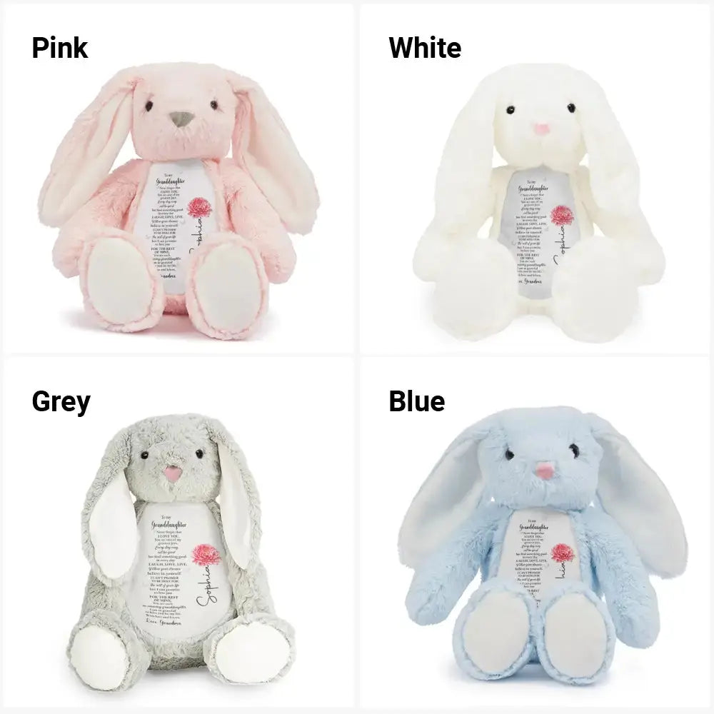 Granddaughter Love Promises - Personalized Bunny Gift for Daughter Duconspace