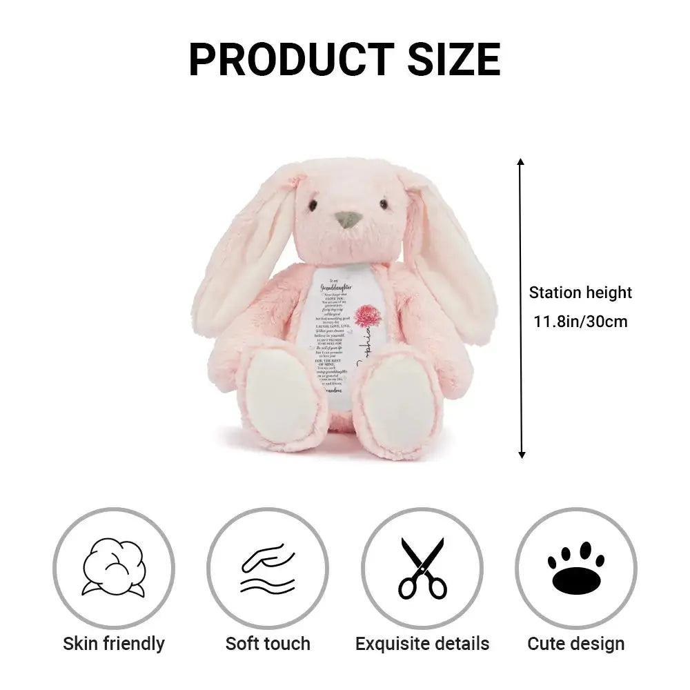 Granddaughter Love Promises - Personalized Bunny Gift for Daughter Duconspace