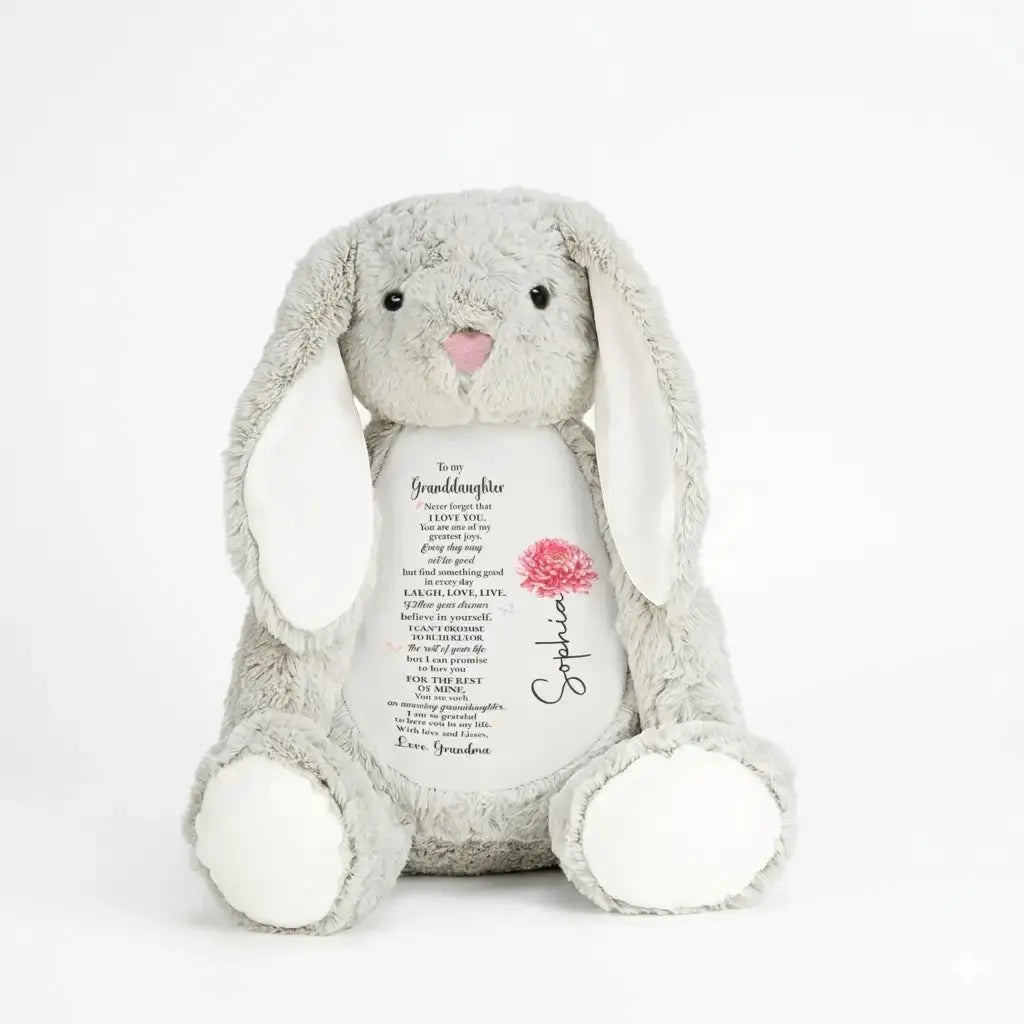 Granddaughter Love Promises - Personalized Bunny Gift for Daughter Duconspace