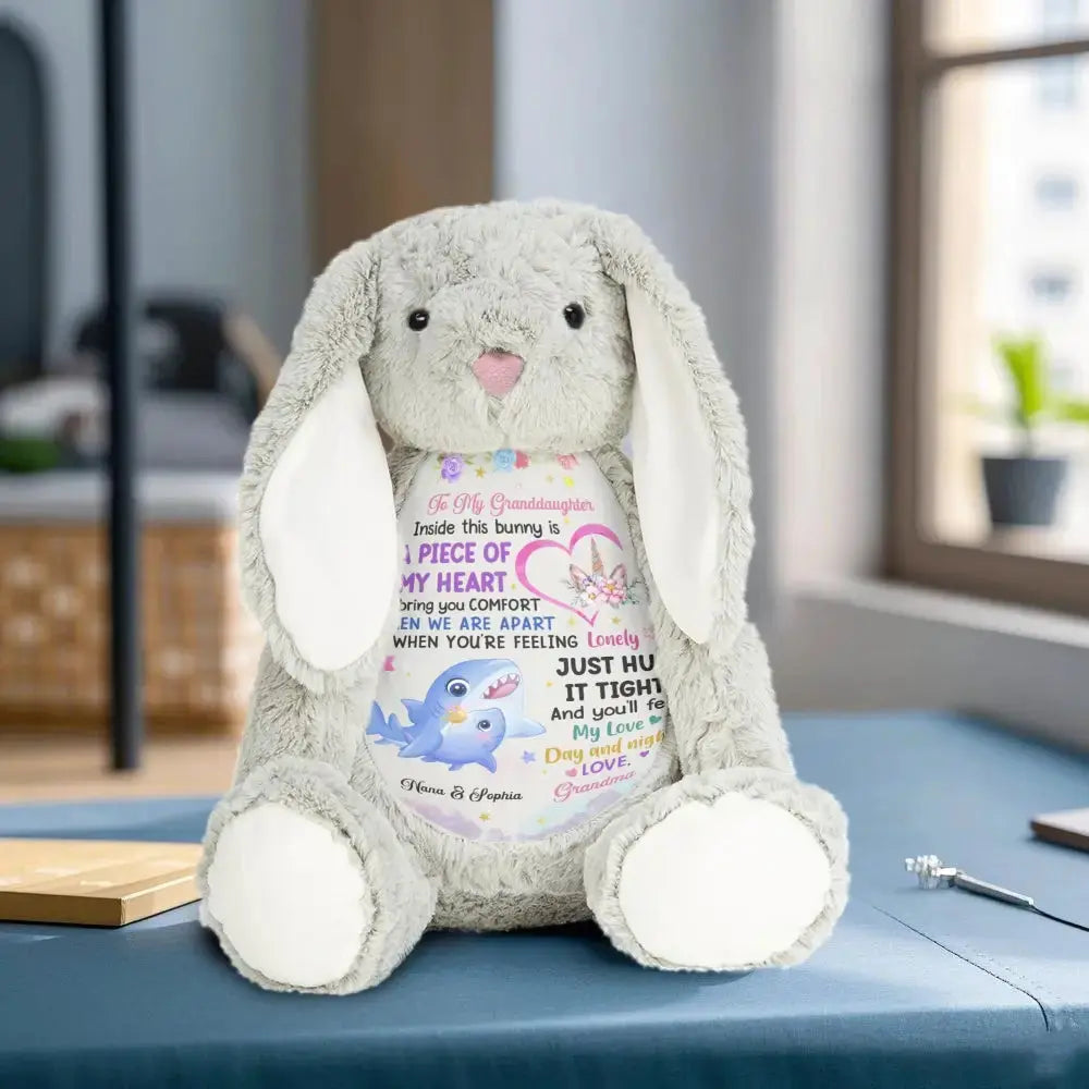 Personalized Granddaughter Daughter Sea Animals on Stuffed Bunny Duconspace